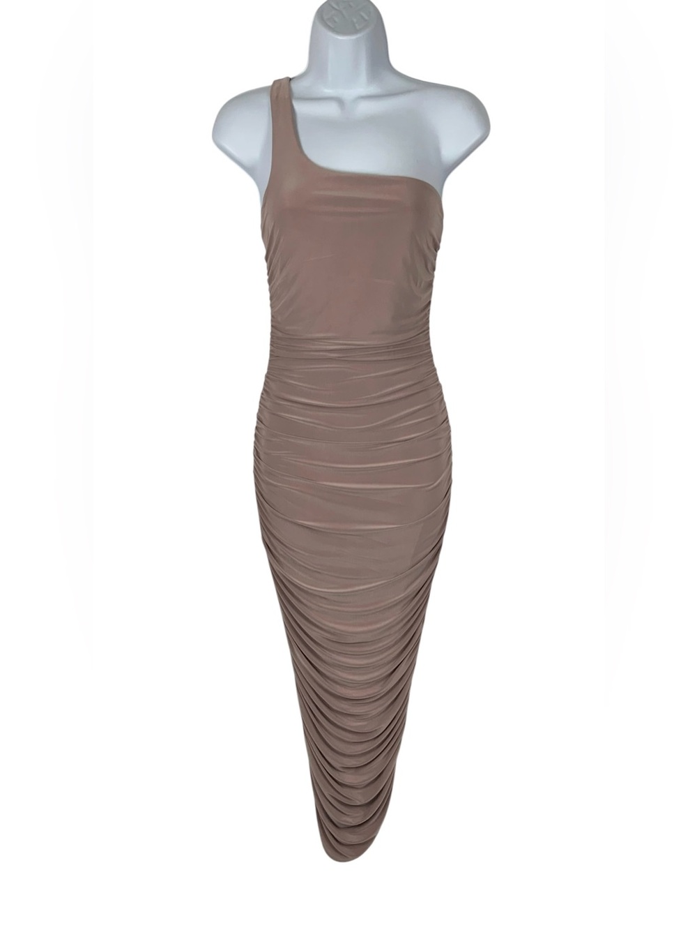 Honeybum Mauve One Shoulder Midi Dress